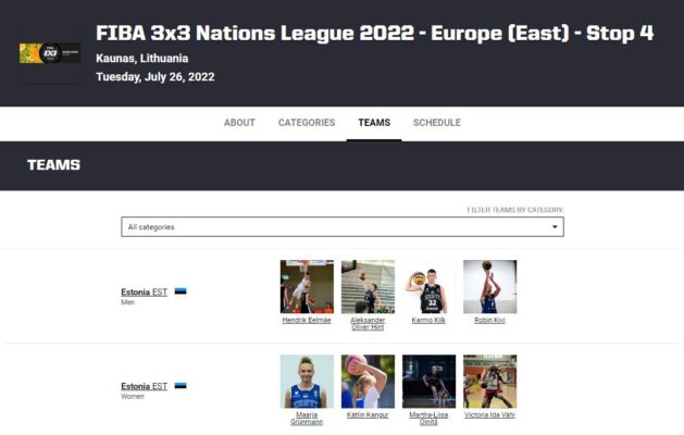 U23 Rahvuste Liiga 2022