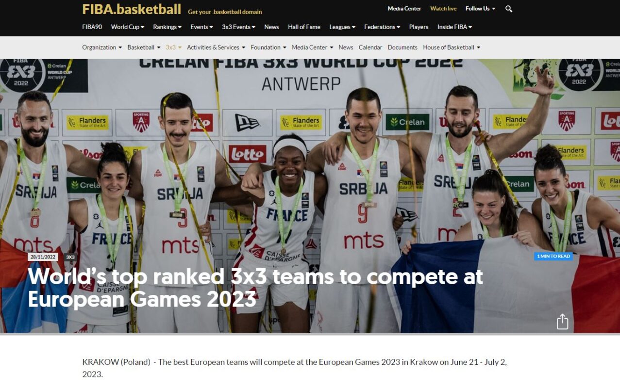 3x3 Euroopa Mängud 2022