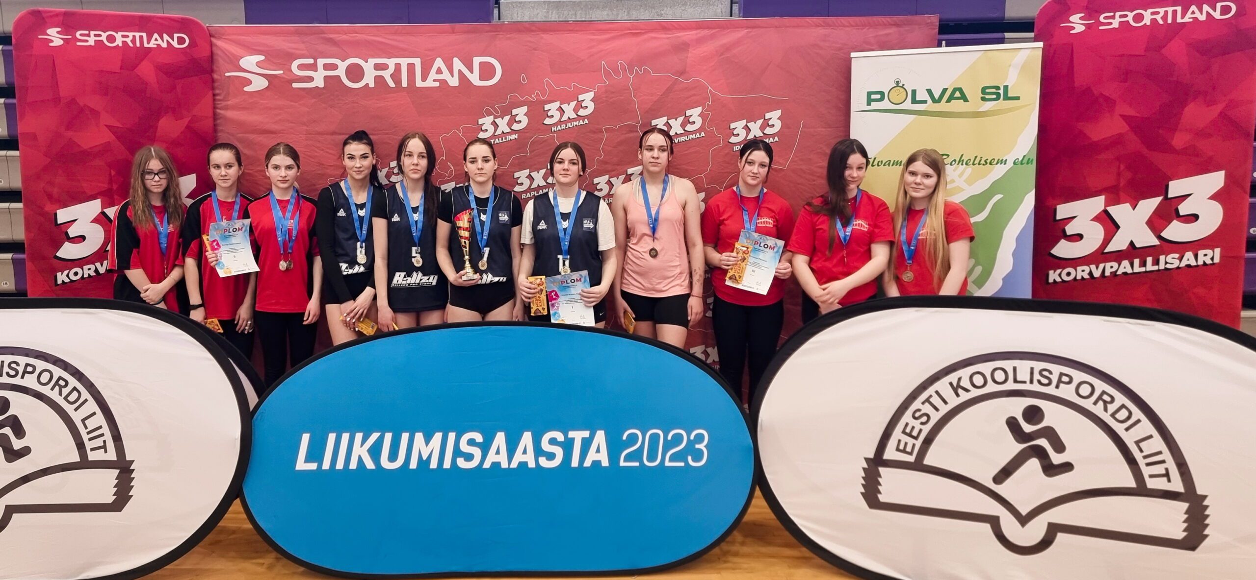 Sportland 3x3 Põlvamaa 8.-9. klasside tüdrukud